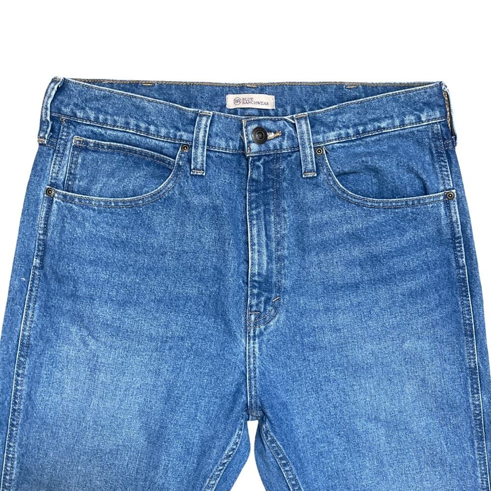 Blue Ranchwear Men's Bronc Rider Denim Regular Straight Jeans Size 36 X 30 - Picture 5 of 11